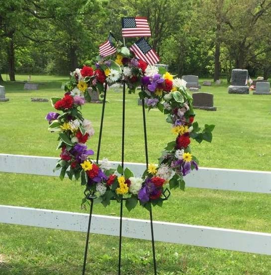 Memorial Day Wreath at Cemetery